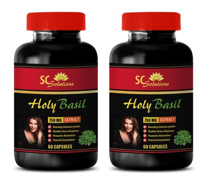 cholesterol buster - HOLY BASIL - holy basil best naturals - 2 Bottles (120 Cap)