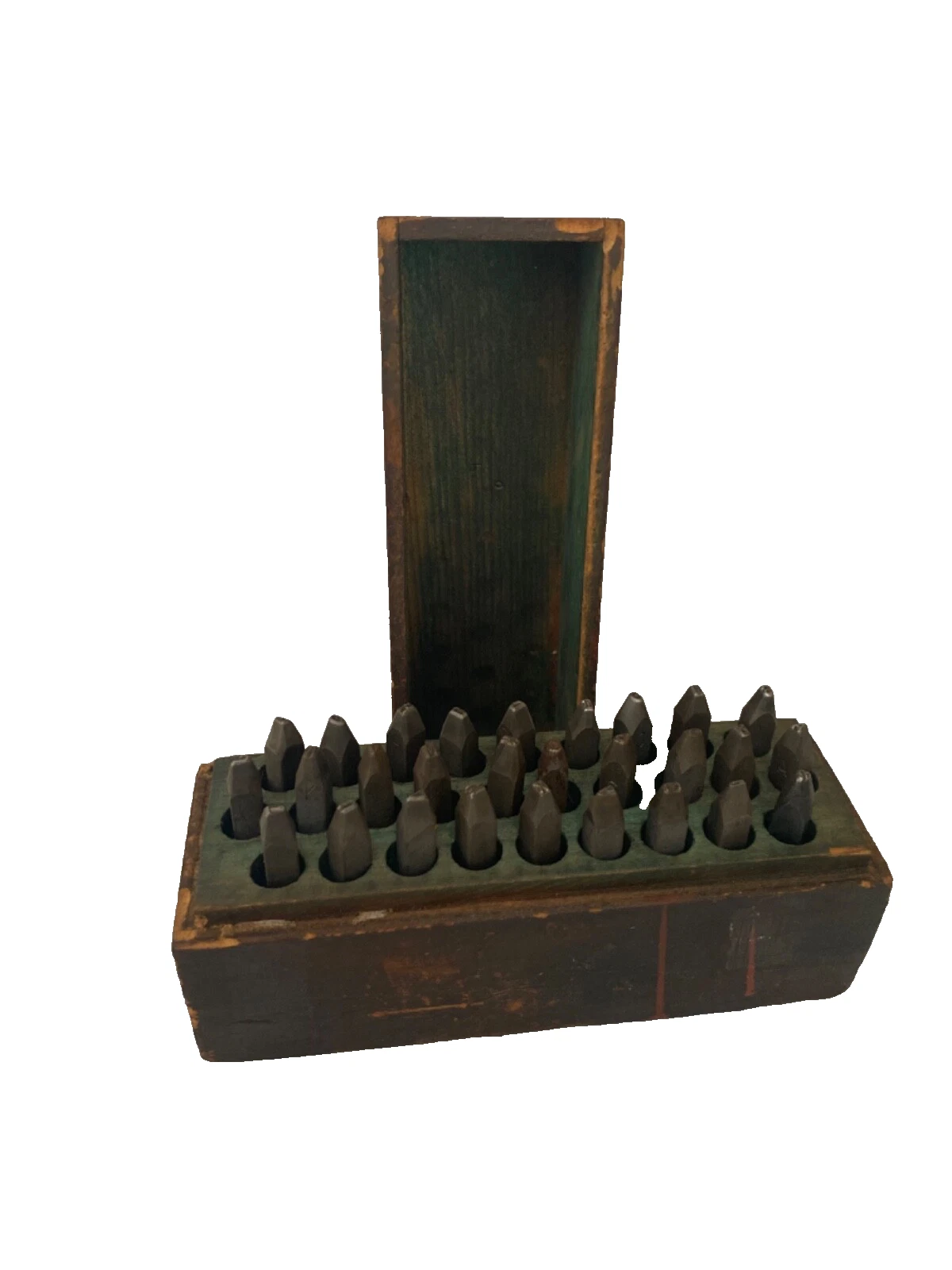 Rare Vintage NEW METHOD DETROIT Steel Stamp Letters Alphabet Punch Set USA 1/8”