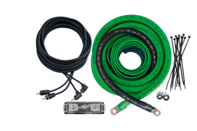 Sky High Car Audio CCA 1/0 E-Series Amp Kit GREEN