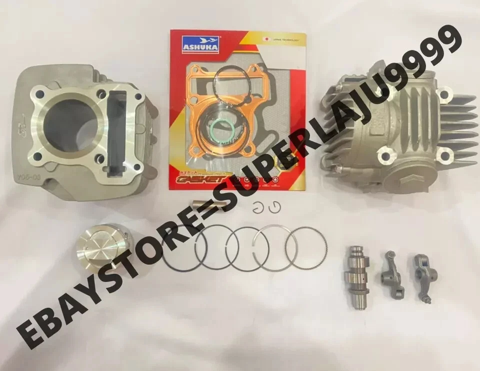 Yamaha TTR110 TT-R 110E Big Bore Kit 128cc with Cylinder Head Set Big Valve - Image 2 of 4