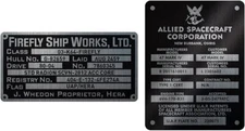 QMx Firefly Builder's Plaques Metalized Sticker Set