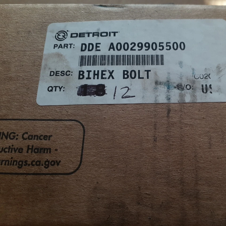 (JUEGO DE 12 PERNOS) Detroit Diesel DD15 DDE-A0029905500 Tornillos Bihex Volante Foto 3 de 3