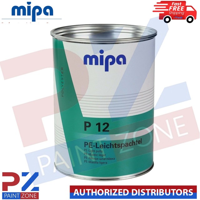MIPA P12 Light Putty With Hardener 3l Fine Easy Sand Car Body Filler