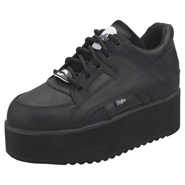 black platform trainers womens uk