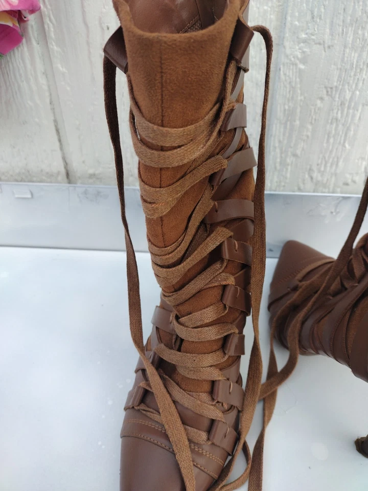  Forever кожаные ботинки высокий каблук размер 8 б/у  - Изображение 3 из 4