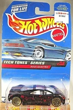 1998 Hot Wheels #748 Tech Tones Series 4/4 AVUS QUATTRO Black w/Gold Lace Spokes