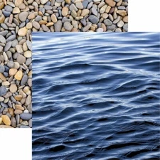 Lake Life, Lake Water, DS scrapbook paper - Reminisce LL003