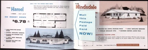 Grossman's Vacation Cottages kit atomico case catalogo Grossman's Quincy IL anni '60 - Foto 2 di 5