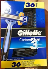 Gillette Custom Plus 3 Disposable Razors 36 Count