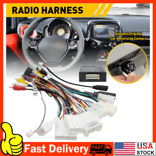 For Toyota Radio Stereo Car Wire Harness Cable Adapter w/ Canbus BOX - Bild 24 von 24