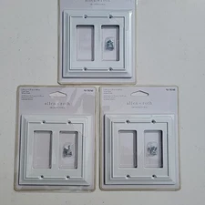 Lot 3 Allen + Roth  Architectural Double Decorator Light Wall Plate Pure White 