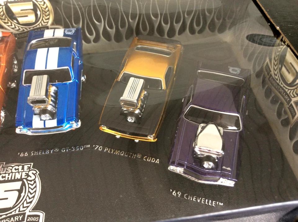 Muscle Machines 5Th Anniversary Set Corvette GTO Camaro Shelby Cuda Chevelle - Image 4 of 4