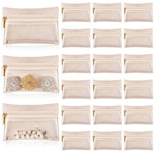 24 Pcs Travel Jewelry Bag Flannel Jewelry Pouch Portable Jewelry Organizer fo...
