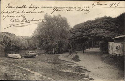 Postcard Villennes sur Seine Yvelines, restaurant au bord de l'eau - 2705132