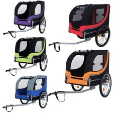 Large Foldable Dog Bike Trailer 100lb Capacity Stroller Pet Cart Travel Carrier