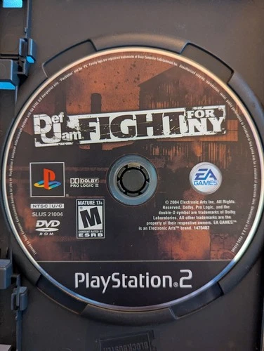 PLAYSTATION2 PS2 GAME : DEF JAM FIGHT FOR NY DISC ONLY