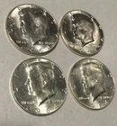 1964  Kennedy Half Dollars Lot Of 4 90% Silver  Fresh & Clean Bright Minty  BOOM