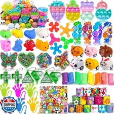 120 Pcs Pop Fidget Party Favors for Kids, Easter Egg Fillers, Pinata Stuffers