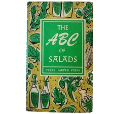 ABC of Salad 1958 Peter Pauper Recipes Hardcover Dust Jacket Cookbook VINTAGE
