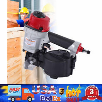 #ad CN55 Pneumatic Coil Siding Nailer Industrial Portable Nail Gun 75psi 100psi $152.96