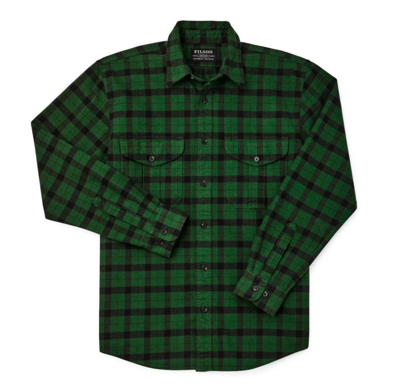 Filson Alaskan Guide Shirt Medium Bottle Black Green Check RARE Flannel NEW
Opens in a new window or