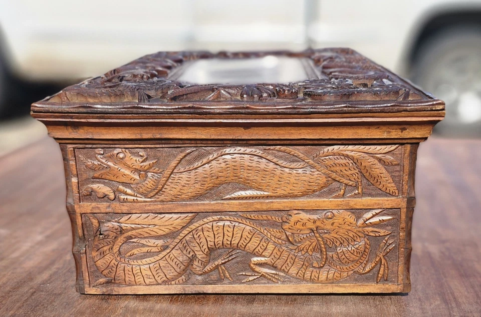 Mesa/escritorio antiguo chino plegable de madera del siglo XIX Foto 4 de 4