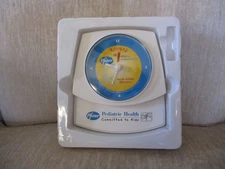 Pfizer Pharma Drug Rep Collectible Pediatric Health Plastic Pendulum Wall Clock