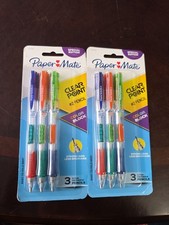  2 Paper Mate Clear Point 2 Mechanical Pencils Color Block 3 ct ea Free Ship