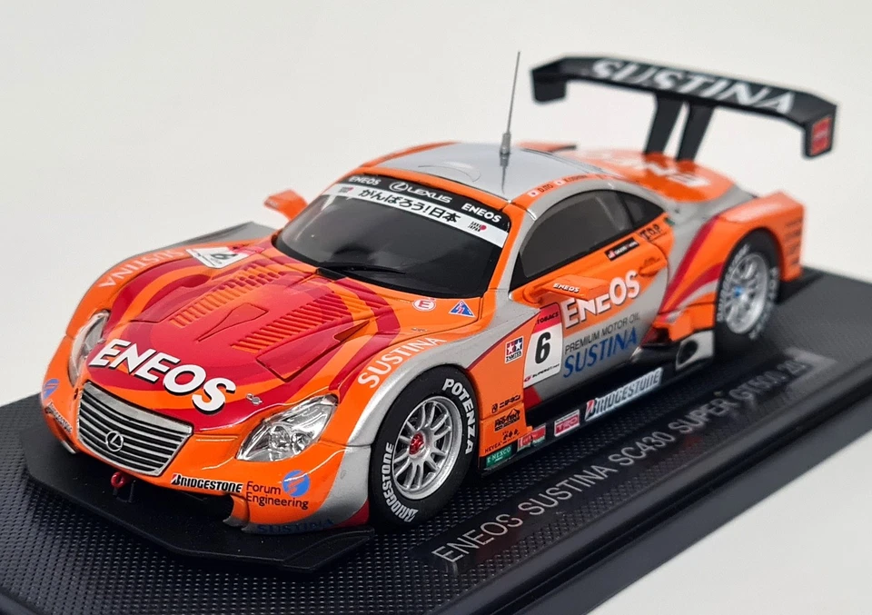 Carro modelo fundido Ebbro 1/43 Lexus SC430 Eneos Sustina #6 Super GT500 2011 - Imagem 4 de 4