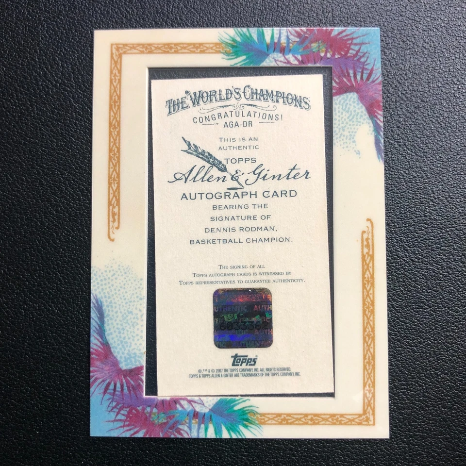 2007 Topps Allen & Ginter Basketball Auto Dennis Rodman - Image 2 of 4