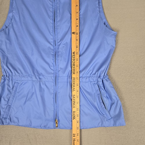 Masters Peter Millar Golf Vest Womens Medium Blue Full Zip Performance - Picture 9 of 10