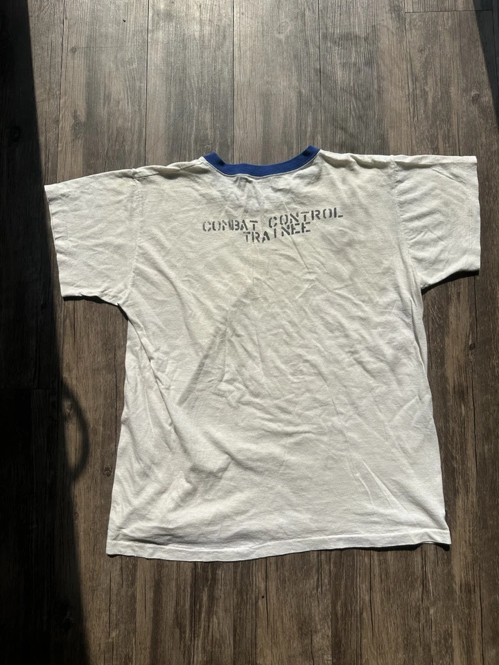 Camiseta De Colección Años 60 Era Vietnam Entrenador de Combate Fuerza Aérea Talla L Puntada Única Foto 2 de 4