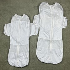 Happiest Baby SNOO Sleep Sack White Cotton Size Small/Large Lot Of 2