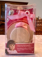 New American Girl Doll Samantha's Hairstyling Set from 2014: Hat, Bow, Hairbrush