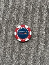 Oracle Red Bull F1 Racing Poker Chip Golf Ball Marker Raised Bubble Graphic Red