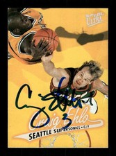 1996-97 Fleer Ultra #245 Craig Ehlo signed autograph w Shaq, super eye appl BXCP