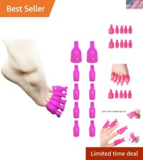 Professional Soak Off Cap Clips in Pink - 10 Pack for Gel Polish Removal