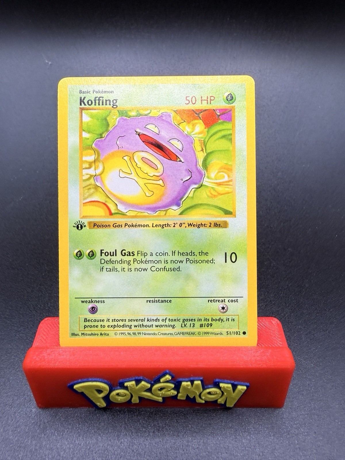 Pokemon Cards Koffing 51/102 1st Edition Base Set Shadowless WOTC Common NM
