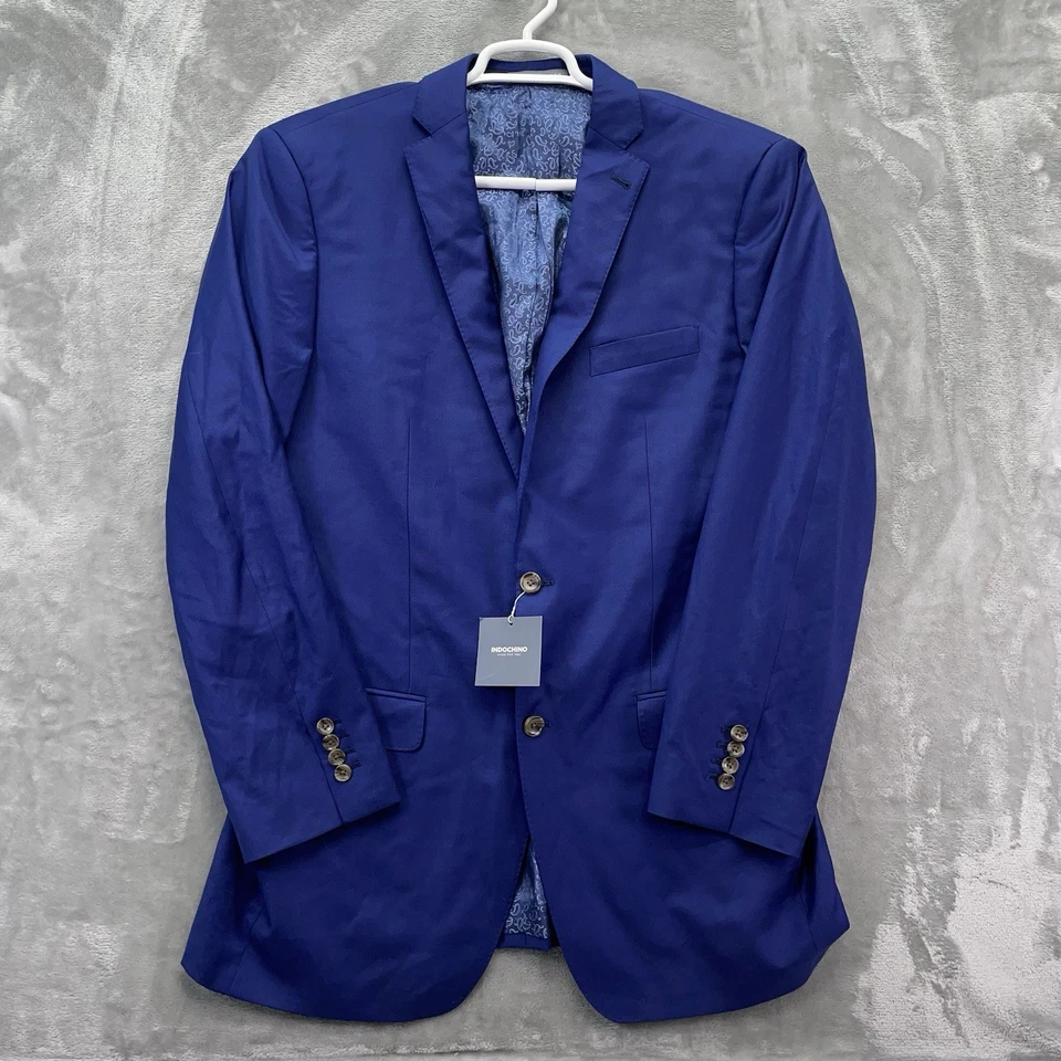 Indochino Blazer Men 48L Sport Coat Jacket suit two button Bespoke Yaletown navy - Image 2 of 4
