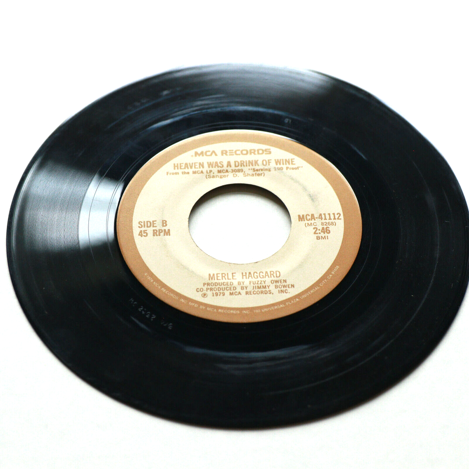 Merle Haggard My Own Kind Of Hat / Heaven Was A Drink Of Wine 45 rpm