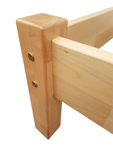 Einzelbett 100x200 Buche natur Massivholzbett Futonbett Zubehör wählbar - Bild 10 von 15