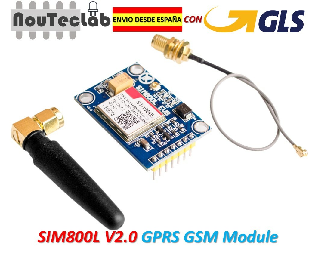 Alimentatore 3v 2pcs SIM800L GPRS GSM Module PCB Antenna SIM Board Quad ...