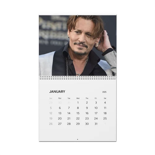 Johnny Depp 2025 Wall Calendar