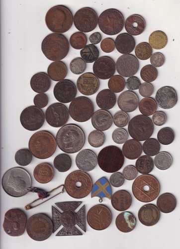 OLD COIN MEDAL TOKEN COLLECTION MAY SUIT DEALER AUCTION STARTS AT £1