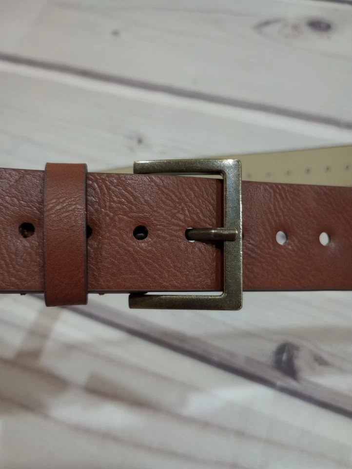 Cinturón para mujer Lane Bryant talla 18/20 marrón imitación cuero latón hebilla vegano nuevo sin etiquetas Foto 2 de 4