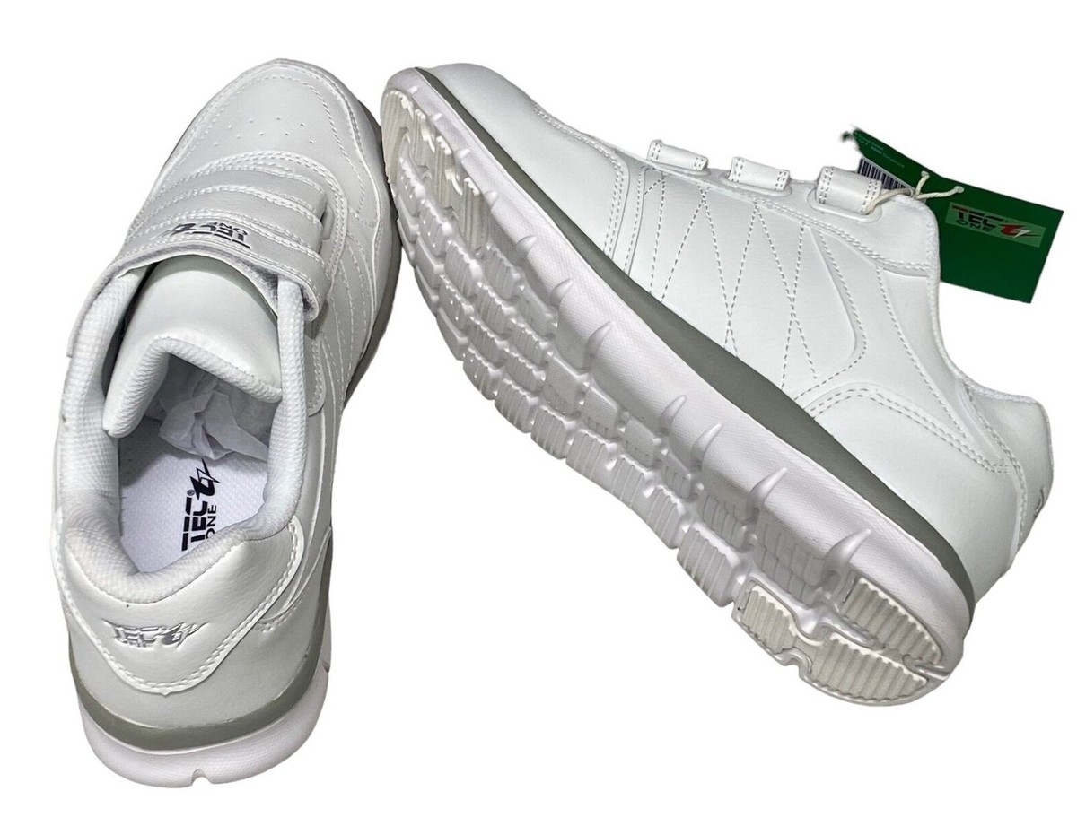 Men's Tec One Strap Hook Loop Fastening White Trainers