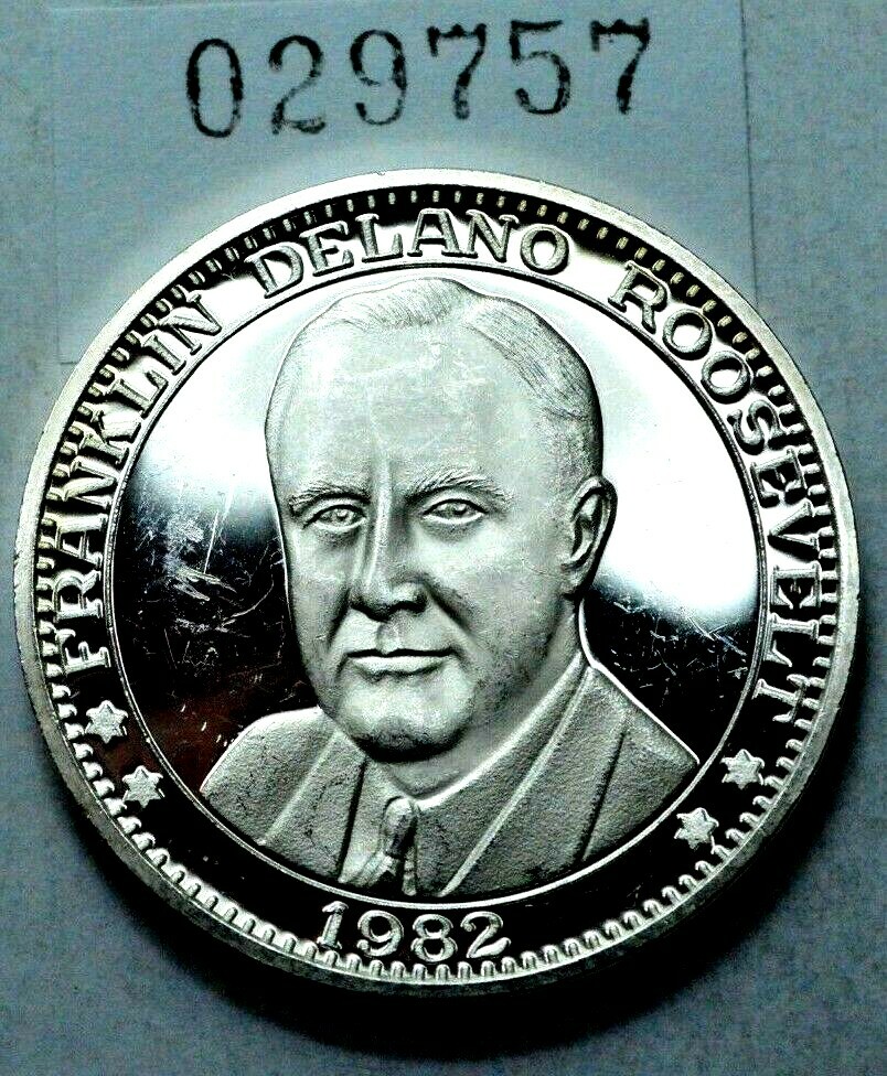 1982 Franklin Delano Roosevelt Presidential 100th Ann Eagle 1oz