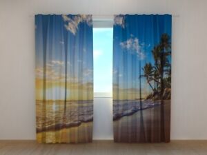 Maßanfertigung Fotovorhang Fotogardinen "Sonnenuntergang" Vorhang 3D Fotodruck 