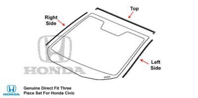 Windshield Trim 2016-2022 Honda Civic/Insight 4-Door 73150-TBA-A01,73125-TBA-A01