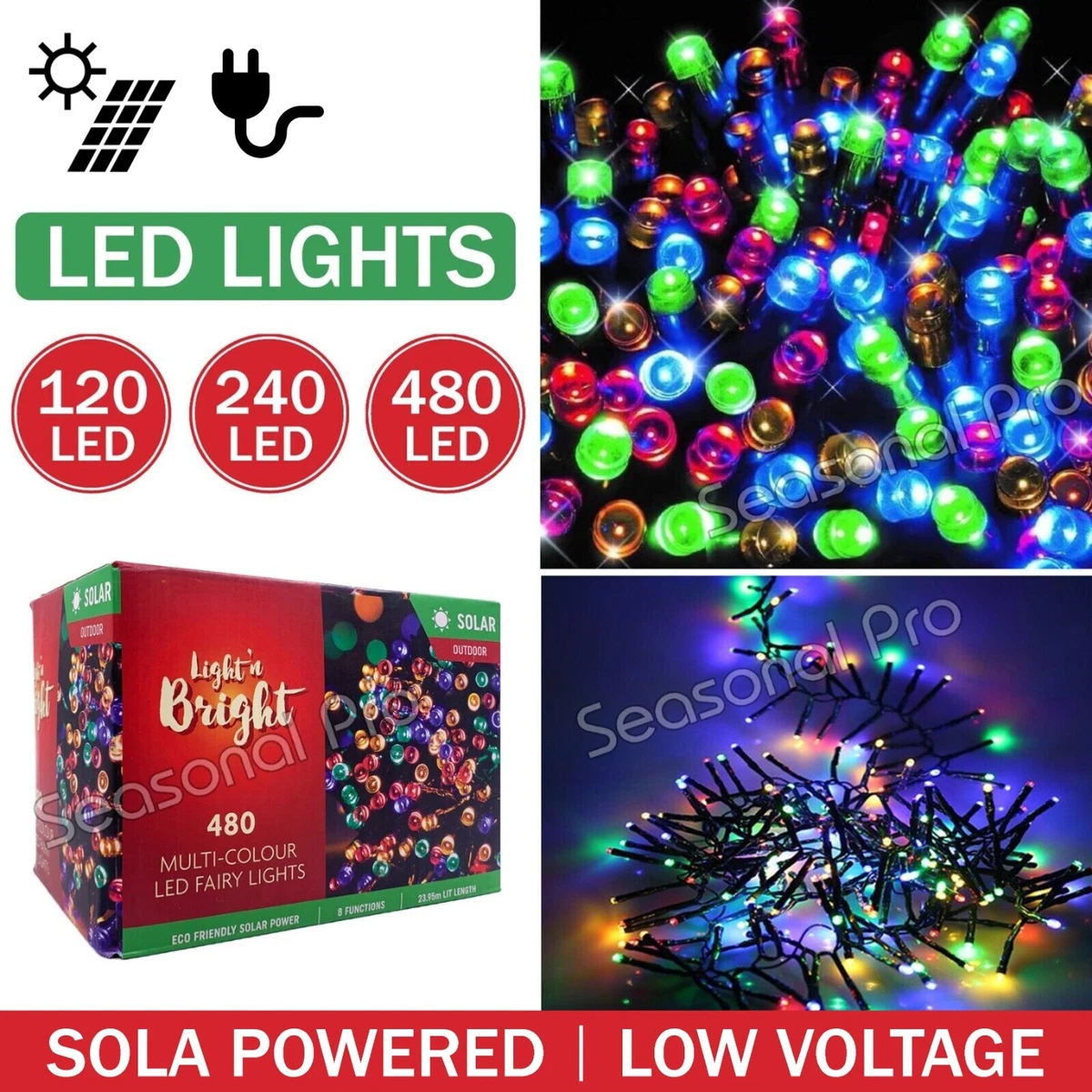 Multi string solar on sale fairy lights